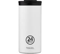 24BOTTLES Travel Tumbler - Mug Isotherme Cafe et The 600 ml, Tasse Isotherme 100% Hermétique, Thermos 6h Hot et 24h Cold, Bouteille Gourde Isotherme Inox Écologique au Design Italien, Ice White