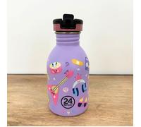 24Bottles Urban Bottle 250 Music Friends - Gourde inox 250 ml enfant violet (lot de 24)