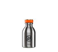 24BOTTLES Urban Bottle - Gourde 250ml 100% Hermétique, Bouteille en Acier Inoxydable, Gourde Sport sans BPA Design Italien, Bouteilles Water Bottle Ecologique [non Isotherme Ultralégère] Brushed Steel