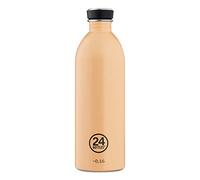 24BOTTLES Urban Bottle- Gourde Inox 1 Litre 100%Hermétique, Bouteille Acier Inoxydable, Gourde Sport sans BPA Design Italien, Bouteilles Water Bottle Ecologique[non Isotherme Ultralégère] Peach Orange