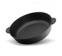 Poêle en fonte 24 cm Cocotte en fonte Cocotte à deux poignées Poêle de service Poêle à braiser