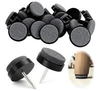 24PC Patins en Feutre pour Meubles Ø22mm,Patin Meuble à Clouer en Feutre Épais 4mm,Tampon Chaise Antidérapant,Protège Pied