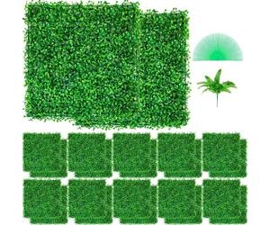 24pcs Mur Végétal Artificiel - VEVOR - Muraux de Haie de Buis UV 10""X10"" Clôture