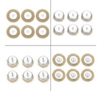 24pcs Wire Brush Cup & Flat Brushes Drill Wheel Tools Set