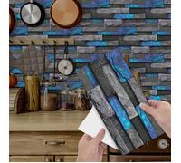 24Pièces Rectangle Adhésive Décorative à Carreaux pour Salle de Bains et Cuisine Stickers Carrelage, 30x15cm CARRELAGE