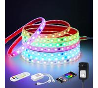 24V Bande LED, IP68 étanche 60 LEDs/m RGB WS2811 5050 Ruban à LED multicolore Light Strip Avec Bluetooth musique 24 touches IR Contrôleur pour Chambre à Coucher, Décoration de Cuisine.