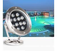 24V Lumière De Piscine Sous-marine - IP68 En Acier Inoxydable Pour Étang, Lumières De Fontaine, Projecteurs Encastrés Extérieurs RVB, Lumières LED Submersibles, Angle Réglable À 360 °(Warm White,24W)