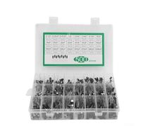 24Valeur 500pcs Elkos Condensateur Assortiment Condensateur Electrolytique Kit 0.1µF - 1000µF, 16V-50V, Condensateurs électrolytiques en aluminium pour les bricoleurs électroniques et les réparations