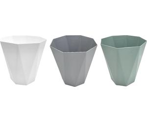 24x BURI corbeille à papier 10L couleurs plastique bureau cuisine bac poubelle déchets