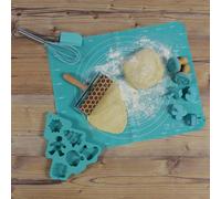24x BURI Tapis de cuisson Bleu Silicone 50x40cm Tableau des dimensions Supports Durée Four Pâte