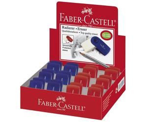 24x Faber-Castell 182411 Gomme SLEEVE mini, Couleur : mûre / bleu assorti
