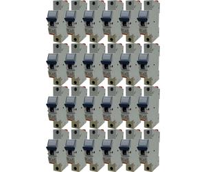 24x Gewiss Disjoncteur MT 60 | unipolaire B 32A | 230-400?V | GW92210 | série 90 MCB | 6kA/10kA pouvoir de coupure | selon CEI/EN 60898-1 | pour habitat, commerce & industrie