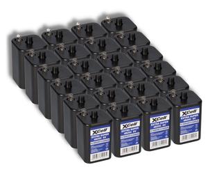24x XCell 4R25 6V-Block Batterie SET - 6 Volt 9500 mAH