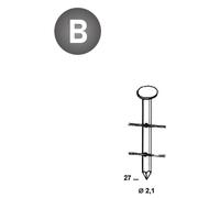 25 200 Pointes Lisses (Coil) - 2.1x27 mm - D-Work