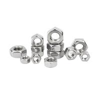 25/50/100 pièces hexagone 304 écrous hexagonaux en acier inoxydable métrique DIN934 M1.4 M1.6 M2 M2.5 M3 M4 M5 M6 écrou for vis boulons((50pcs),M6)
