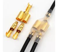 25 50 ensembles 4.0mm balle sertissage terminal voiture connecteur de fil électrique diamètre femelle + mâle + gaine boîtier presse à froid terminal 1in2out 25Sets(150PCS) 12)