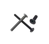25/50pcs M1.2 M1.4 M1.6 M2 M2.5 M3 M4 minuscule petite Micro croix Ultra mince plat tête de plaquette vis boulon for ordinateur portable téléphone lunettes accessoires(Black,7mm,M2.5 25pcs)