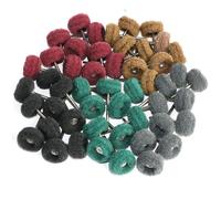 25/50pcs Mini brosse tampon à récurer roue Abrasive en Fiber de Nylon meulage tête de ponçage polissage roue de polissage 1 "25mm ensemble pour Dremel green 25pcs
