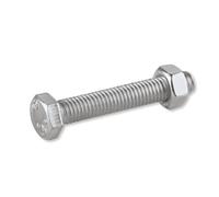 25 boulons hexagonaux en acier zingué brillant BZP Suki M8 x 20mm