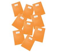 25 carnets de notes grand format A4, couleur orange, avec une couverture vernie et opaque