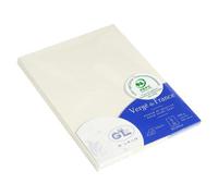 25 cartes C6 (107x152mm) Vergé 210g - Blanc