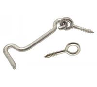 25 Crochets de Contrevent avec Piton 4.5 x 120 mm - Inox A2 - D-Work