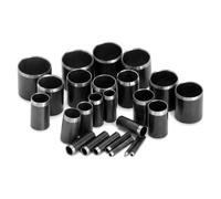 25 Emporte-pièces cuir 1-25 mm, poinçons ronds en acier carbone | Emporte-pièces creux pour cuir, ceintures, tissu, carton et pâte polymère, avec boîte de rangement transparente