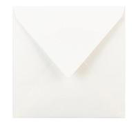 25 enveloppes 140x140mm Vergé de France doublées gommées - Blanc