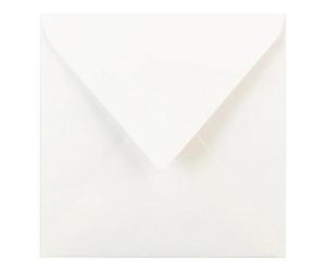 25 enveloppes 140x140mm Vergé de France doublées gommées - Blanc