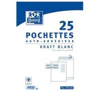 25 enveloppes A4 C4 auto-adhésives OXFORD blanches 90g