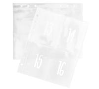 25 Feuilles Insert de Classeur Budgétaire 25 en PVC Transparent | Pochettes à Anneaux Préperforées, Visibilité Claire, Format Léger, pour Espèces, Timbres, Voyage