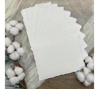 25 feuilles | Papier aquarelle 300g/m² à grain fin | Bords irréguliers en coton fait main | Convient pour le croquis, la peinture et plus encore 21,6 x 27,9 cm,12,7 x 17,8 cm,5x9cm,50 pièces - 5 x 9 c
