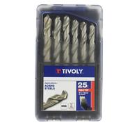 Tivoly Forets pour métaux Acces HSS – pointe en croix – coffret 25 pièces