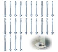 25 Goujons d'ancrage M8 x 100 mm - 25 pièces acier au carbone écrou hexagonal fixation béton et pierre