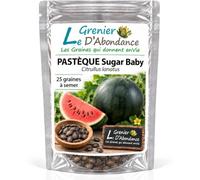 25 graines à semer - Le Grenier d'Abondance - PASTEQUE Sugar Baby - Citrullus lanatus