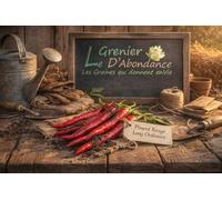 25 graines à semer - Le Grenier d'Abondance - PIMENT ROUGE Long ordinaire - Capsicum annuum