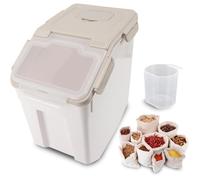 25 kg Conteneur de Stockage Alimentaire, Bac Hermétique Riz et Céréales avec Tasse à Mesurer, Boîte Étanche Farine pour CUISINETTE