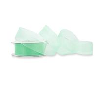 25 M ruban d'organza 25 mm/22 coloris au choix 004 creme (ecru)