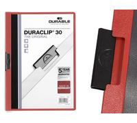 25 Pièce Durable Dossier à Pince Duraclip 30, Films Rigides, À 30 Feuille En Rot