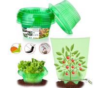 【25 Pièces+25 Pièces Filet】Protection Anti-escargots, Protections Anti-limaces, Protection Contre les Escargots, pour vos Plants de Salades et Choux - Protège Les Plantes Contre Les Animaux