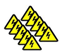 25 Pièces Autocollant D’avertissement Sécurité Haute Tension Jaune | Pose Rapide, Motif Clair, pour Armoire et Coffret, Usage Entrepôt Maintenance