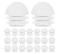 25 Pièces Bouchon de Tuyau Rond PE Blanc pour Tubes 22mm | Insert Rond, Blocage et Prévention des Fuites, pour Chantiers et Construction, Finition Blanche