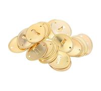 25 Pièces Cache-serrure Décoratif Ovale en Fer pour Commode | Plaque de Recouvrement à Bord Strié, Remplacement Facile, Protège les Mains, pour Cabinet et Coffret