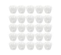 25 Pièces Caissettes à Cupcakes en Dentelle Papier Blanc | Motif Évidé Créatif, Usage Shower et Mariage, pour Emballer Douceurs et Orner Gâteaux