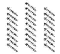 25 pièces Cheville Métallique pour Cloison Creuse, 5,6x1,1x0,5cm | Fixation à Vis Amovible, Ailettes Anti-Rotation, Répartition Homogène, pour Plaque de Plâtre et Supports de Maison