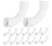 25 Pièces Coude en PVC à 90 Degrés pour Tube 20mm, Grand Rayon | Blanc, Matériau PVC Solide, Flexibilité Accrue, Remplacement Facile, Installations à Courbe Douce