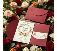 25 pièces Couvertures d'invitation de mariage à trois volets, enveloppes d'invitation simples pour fiançailles, XV anniversaire, baptême, invitations DIY, invitation 5*7 pouces, invitation de poche Le