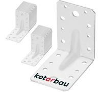 25 Pièces Équerre De Fixation - Acier Galvanisé - 90 x 90 x 65 mm - Argent - Renfort D'Angle Métal - 90 Degrés KOTARBAU