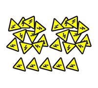 25 Pièces Étiquettes D'avertissement Haute Tension, Jaunes | Adhésif à Forte Tenue, Pose Rapide et Motif Net, pour Coffret de Commande et Signalisation Industrielle