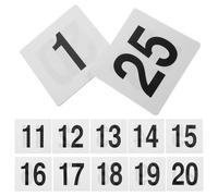 25 Pièces Numéro de Table 1 à 25 en Pvc, Blanc | Recto Verso, 95x100mm, Signalisation de Place, Décoration Chic pour Événements et Tables